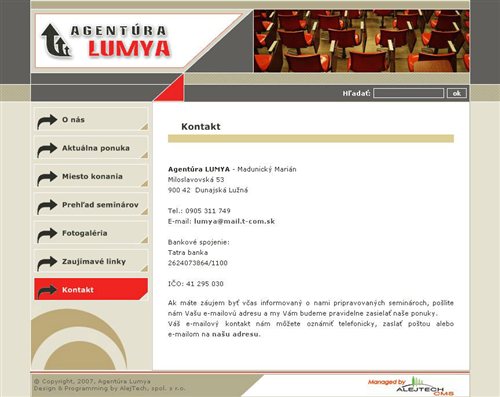 Agentúra Lumya website