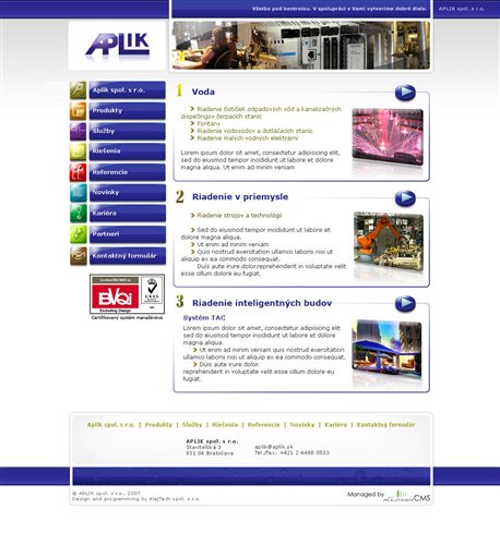Aplik.sk - website design