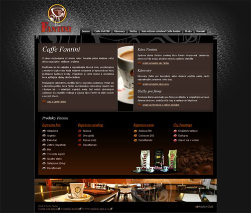 caffefantini.sk - website design