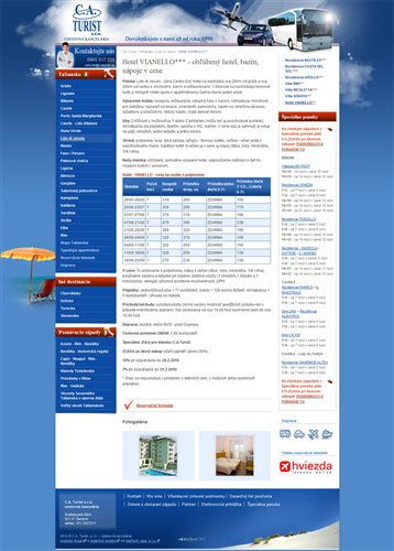 caturist.sk - C.A. Turist travel agency website design