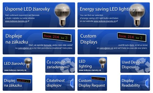 elen.sk - banners for Elen Displays