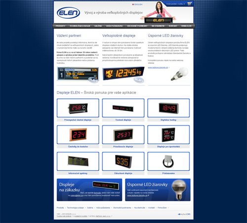 elen.sk - website for Elen Displays