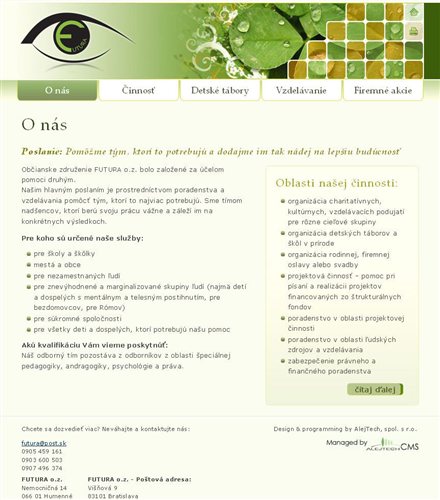 futura-oz.sk - website