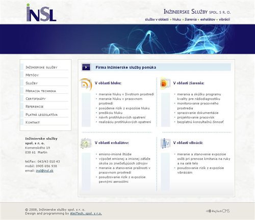 Inžinierske služby - insl.sk - website