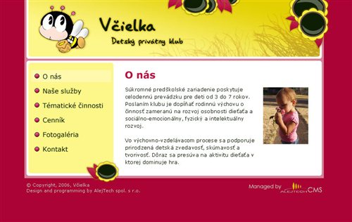 klubvcielka.sk - website