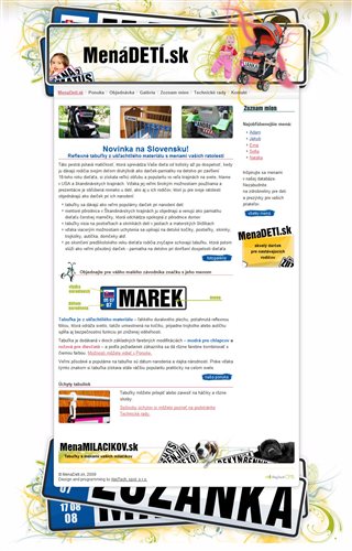 MenaDeti.sk - website
