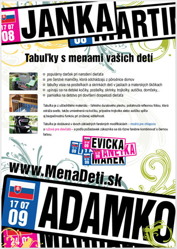 MenaDeti.sk Flyers