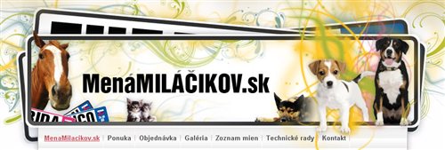 menamilacikov.sk - website header