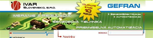 senzory.sk - website header