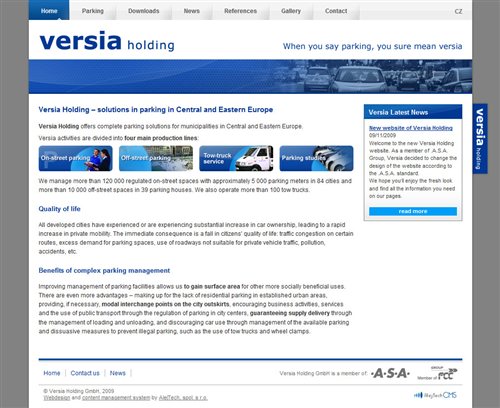 Versia Holding website